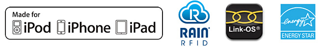 Сделано для iPod, iPhone, iPad — Rain RFID — Link-OS — Energy Star